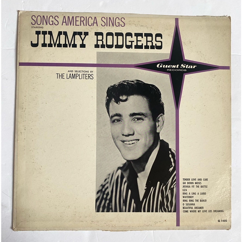 Jimmy Rodgers Songs America Sings Vintage Vinyl Record